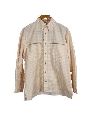 ORVIS Open Air Caster Button Up Shirt Sz Large Long-Sleeve Yellow Plaid NWT